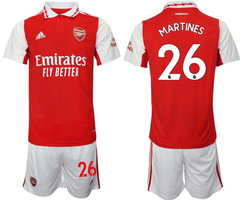 Cheap Men 2022-2023 Club Arsenal home red 26 Soccer Jersey